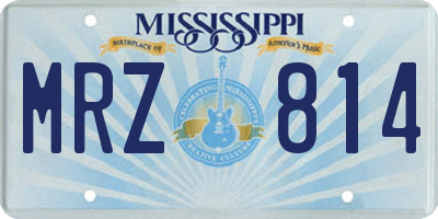 MS license plate MRZ814