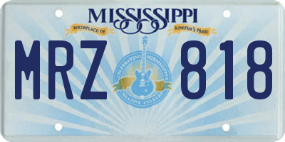 MS license plate MRZ818