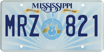 MS license plate MRZ821