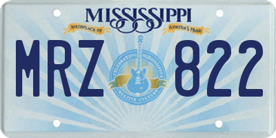 MS license plate MRZ822