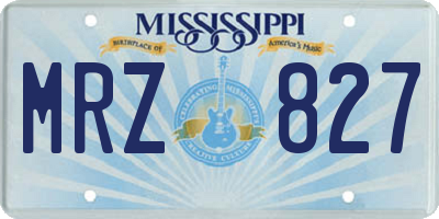 MS license plate MRZ827