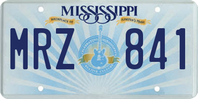 MS license plate MRZ841