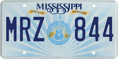 MS license plate MRZ844