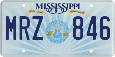 MS license plate MRZ846