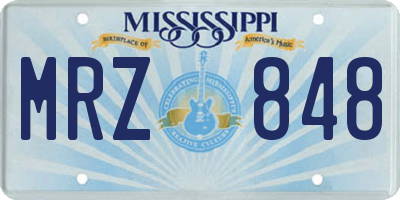 MS license plate MRZ848