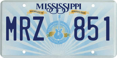 MS license plate MRZ851