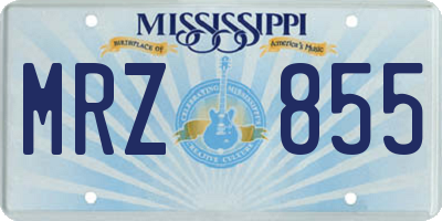 MS license plate MRZ855