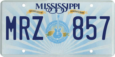 MS license plate MRZ857