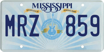 MS license plate MRZ859