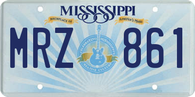 MS license plate MRZ861