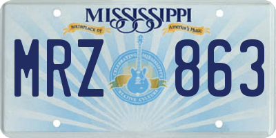 MS license plate MRZ863