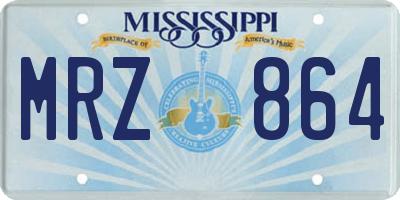 MS license plate MRZ864