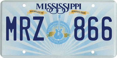 MS license plate MRZ866