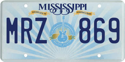 MS license plate MRZ869