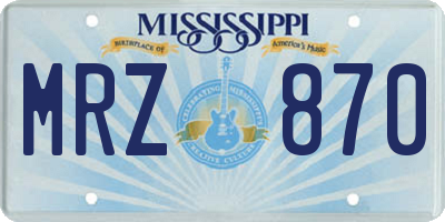 MS license plate MRZ870