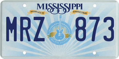 MS license plate MRZ873