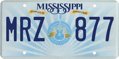 MS license plate MRZ877