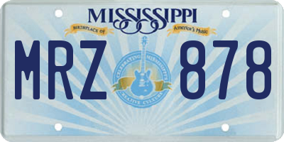 MS license plate MRZ878