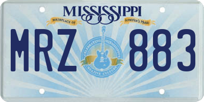 MS license plate MRZ883