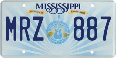 MS license plate MRZ887