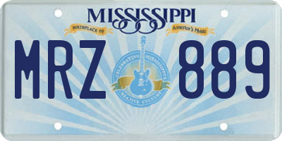 MS license plate MRZ889
