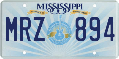 MS license plate MRZ894