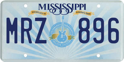 MS license plate MRZ896