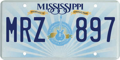 MS license plate MRZ897