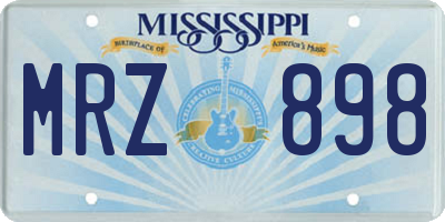 MS license plate MRZ898