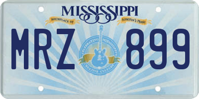 MS license plate MRZ899