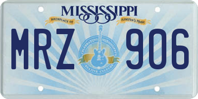 MS license plate MRZ906