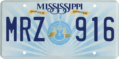 MS license plate MRZ916