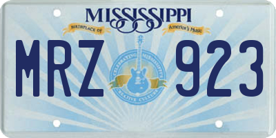 MS license plate MRZ923