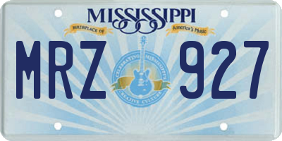 MS license plate MRZ927