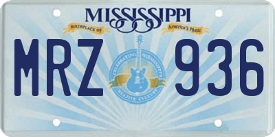 MS license plate MRZ936