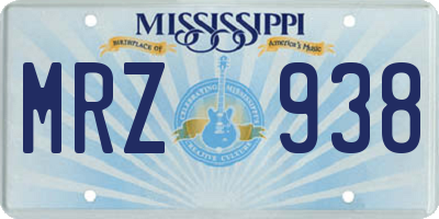 MS license plate MRZ938