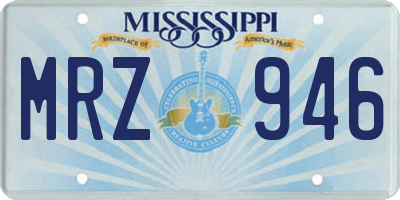 MS license plate MRZ946