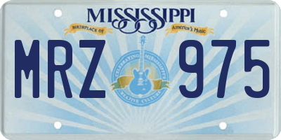 MS license plate MRZ975
