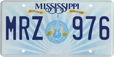MS license plate MRZ976