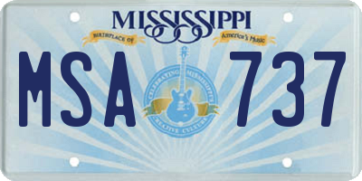 MS license plate MSA737
