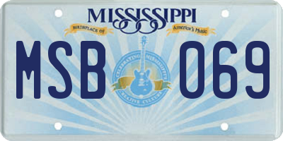 MS license plate MSB069