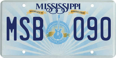 MS license plate MSB090