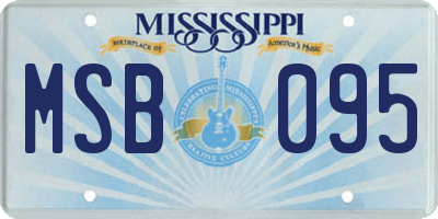 MS license plate MSB095
