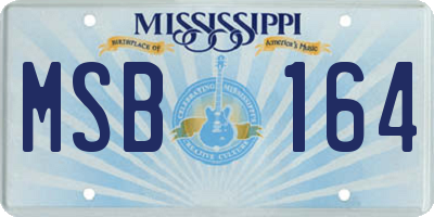MS license plate MSB164