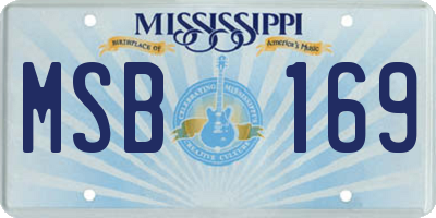 MS license plate MSB169