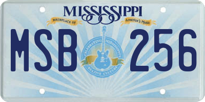 MS license plate MSB256