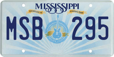 MS license plate MSB295