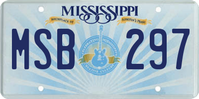 MS license plate MSB297
