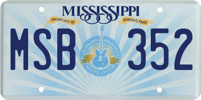 MS license plate MSB352