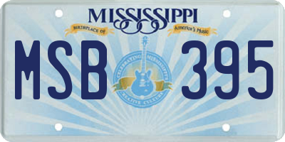 MS license plate MSB395